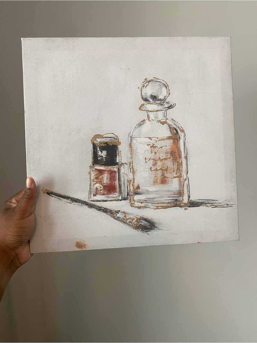 Minimalist Still Life Canvas Art in Cream and Brown